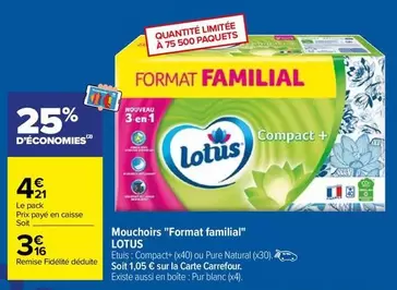 Lotus - Mouchoirs "Format Familial"