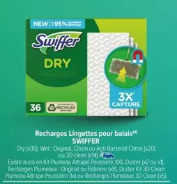 swiffer - recharges lingettes pour balais