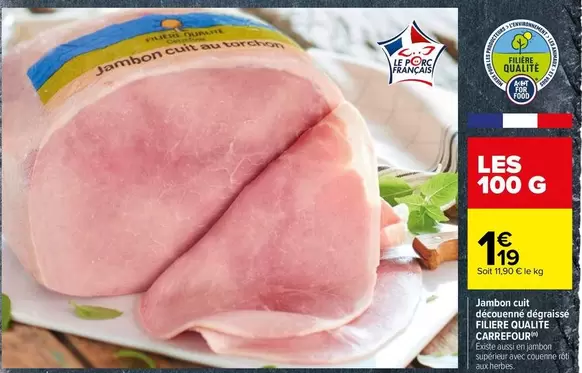 Carrefour - Jambon Cuit Avec Couette