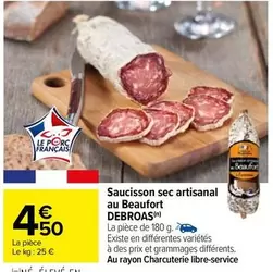 debroas - saucisson sec artisanal au beaufort