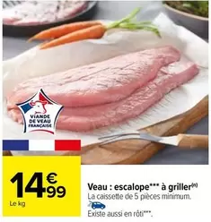 veau : escalope à griller