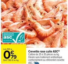 Crevette Rose Cuite Asc offre à 0,79€ sur Carrefour City