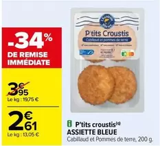 assiette bleue - p'tits croustis