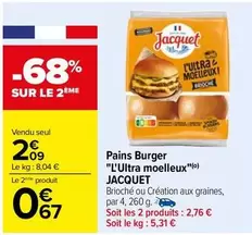 jacquet - pains burger "l'ultra moelleux"