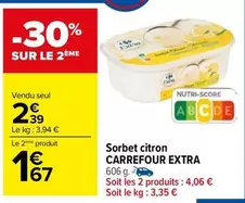 carrefour - sorbet citron