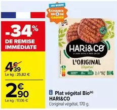 Hari & Co - Plat Végétal Bio