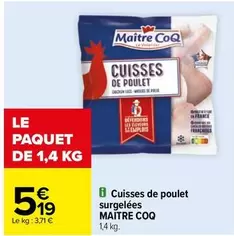 Maître Coq - Cuisses De Poulet Surgelées