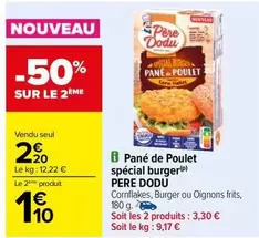 père dodu - pane de poulet spécial burger