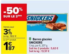 snickers - barres glacées