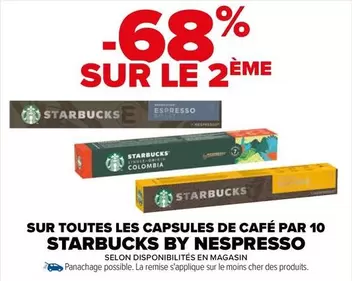 Starbucks - Capsules de café par 10 : Promo sur toutes les saveurs !