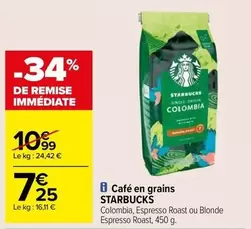 colombia - starbucks - café en grains