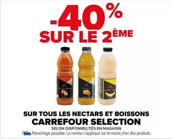 carrefour - promotion sur les nectars et boissons sélection : profitez de réductions sur une large gamme de produits