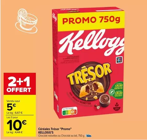 kellogg's - céréales trésor "promo"