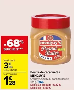 Menguy's - Beurre De Cacahuètes