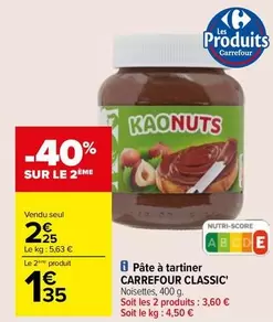 Carrefour - Pâte À Tartiner Classic'