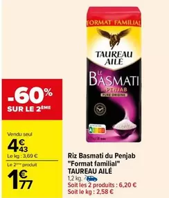 Taureau Ailé - Riz Basmati Du Penjab en Format Familial