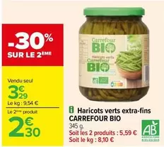 carrefour - bio haricots verts extra-fins