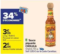 carrefour - cholula - sauce piquante