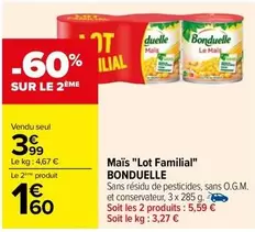 bonduelle - maïs "lot familial"