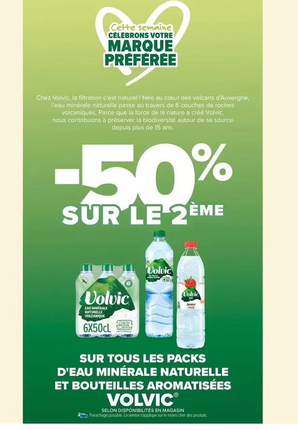 volvic : packs d'eau minérale naturelle et bouteilles aromatisées - découvrez notre promotion spéciale !