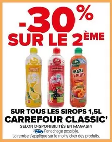 carrefour - sur tous les sirops 1,5l