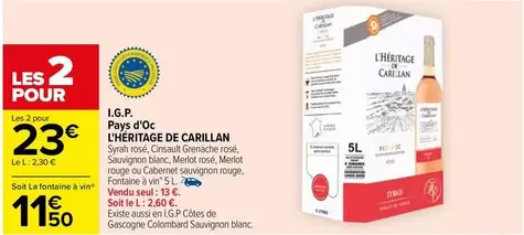 l'heritage de carillan - i.g.p. pays d'oc