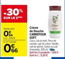 carrefour - crème de douche soft