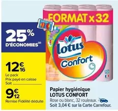 lotus confort - papier hygiénique