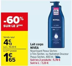 Nivea - Lait Corps offre à 4,13€ sur Carrefour City