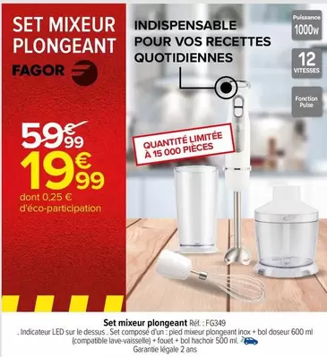 fagor - set mixeur plongeant