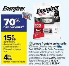 energizer - lampe frontale universelle