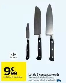 lot de 3 couteaux forgês