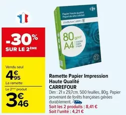 ramette de papier impression haute qualité - carrefour