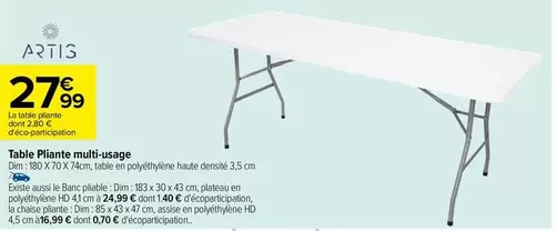 Dim - Artis - Table Pliante Multi-usage