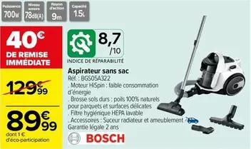 bosch - aspirateur sans sac bsc94232