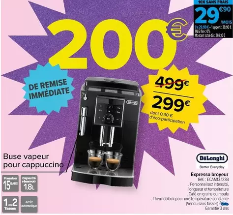 DeLonghi - Expresso Broyeur