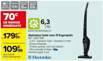 electrolux - aspirateur balai sans fil ergorapido