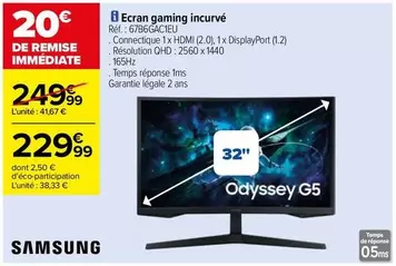 samsung - ecran gaming incurvé