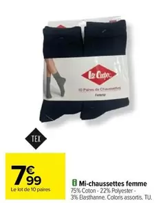 Lee Cooper - Mi-chaussettes Femme