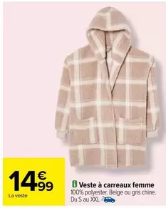 Veste À Carreux Femme