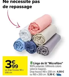 Linge De Lit "microfibre" offre à 3,99€ sur Carrefour City