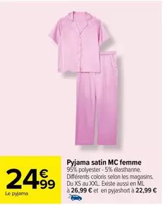 xs - Pyjama Satin Mc Femme