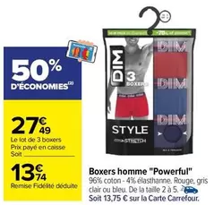 Carrefour - Powerful - Boxers Homme