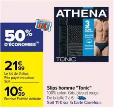 Carrefour - Athena - Slips Homme "tonic"