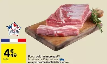 Porc: Poitrine Morceau