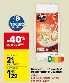 carrefour - nouilles de riz "noodles" sensation