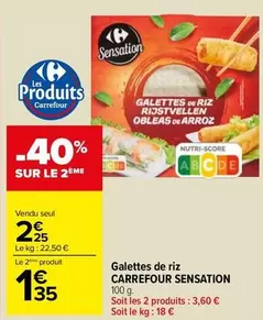 Carrefour - Galettes De Riz Sensation