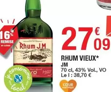 Jm - Rhum Vieux offre à 27,09€ sur Carrefour