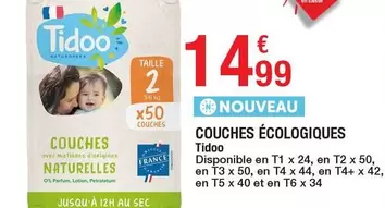 Tidoo - Couches Ecologiques offre à 14,99€ sur Carrefour