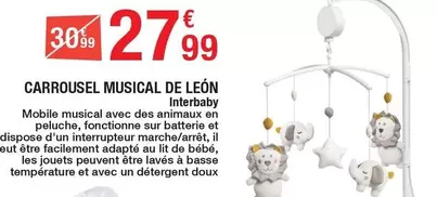 Carrousel Musical De León offre à 27,99€ sur Carrefour